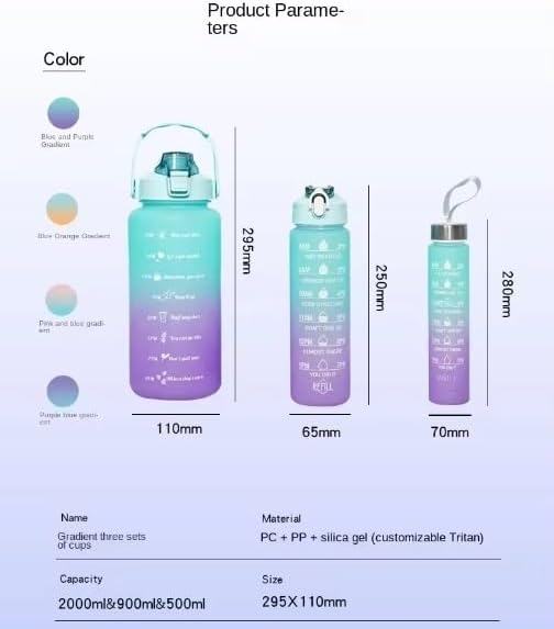 3 Pieces Water Bottle