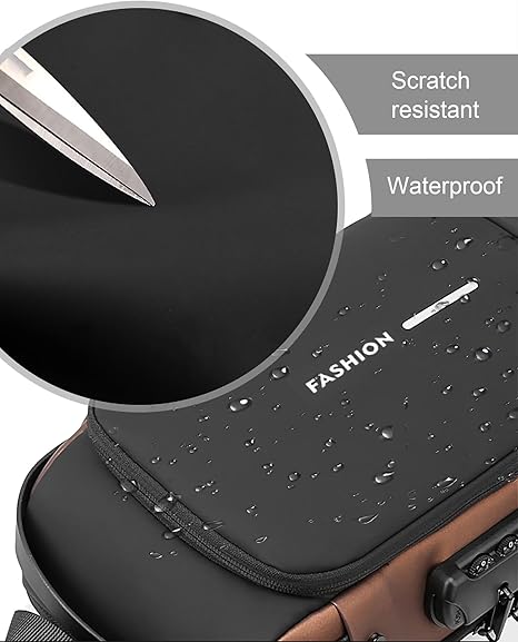 Anti-theft Cross Body Bag with USB Charging Port