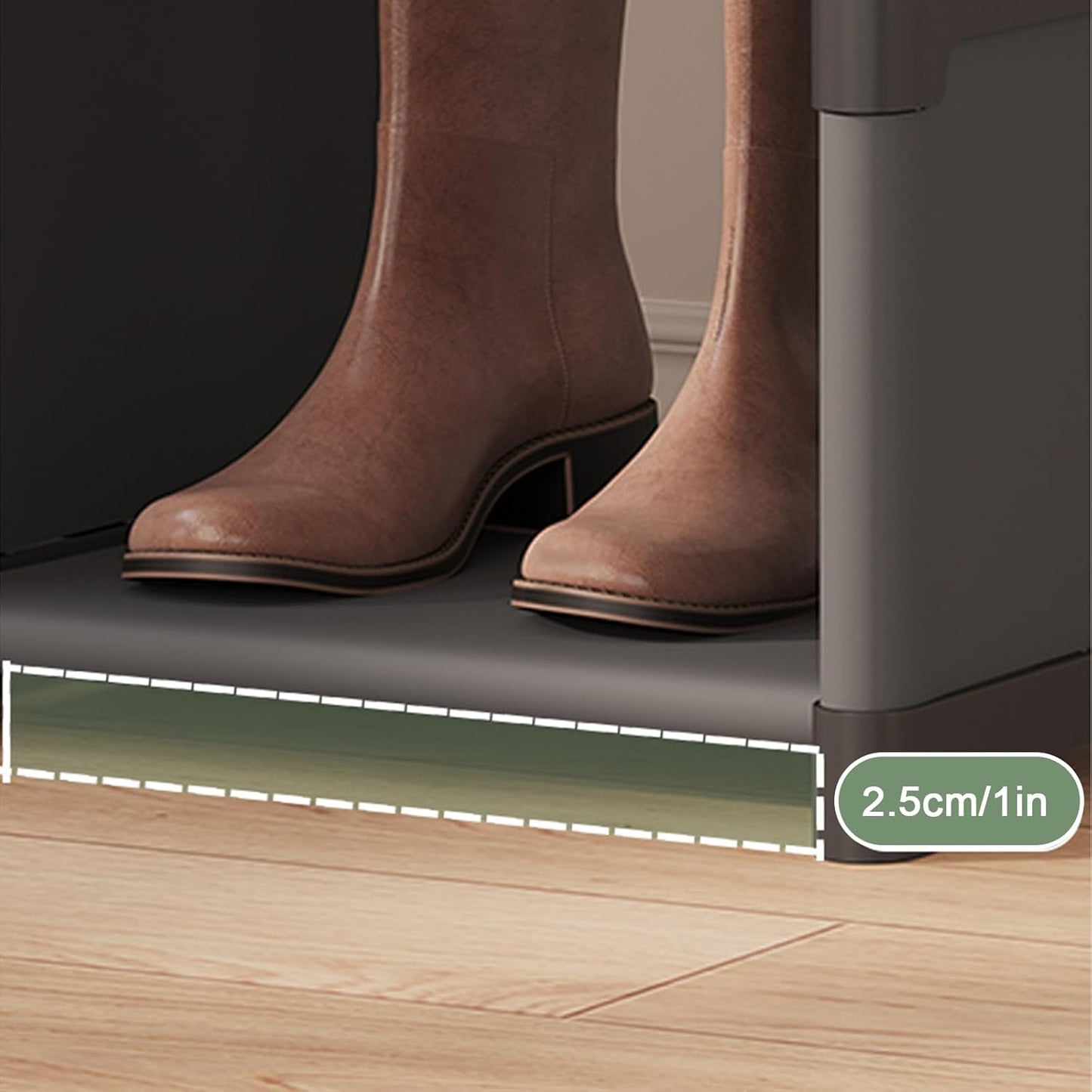 5 layer Portable Curtain Shoe Rack