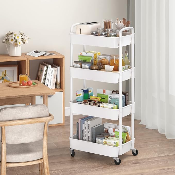 4 layer Storage Trolly Rack