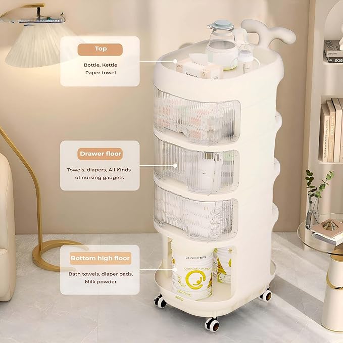 Multi Tier Rolling Storage Rack Baby Care