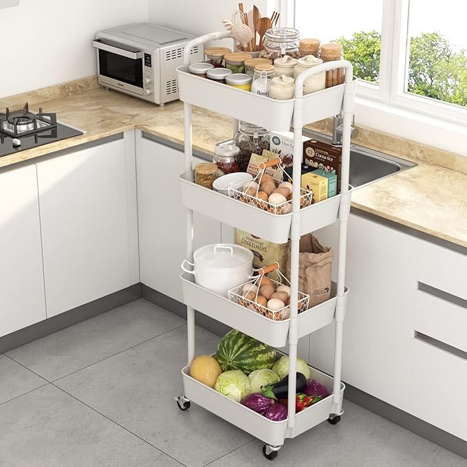4 layer Storage Trolly Rack