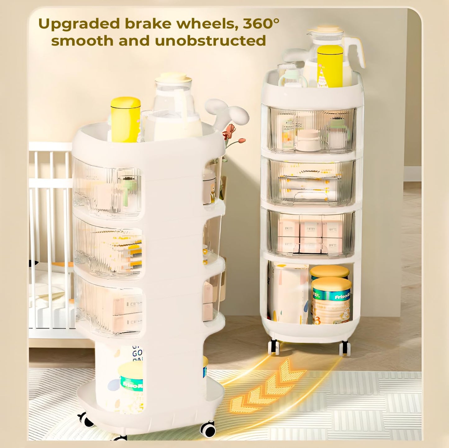 Multi Tier Rolling Storage Rack Baby Care