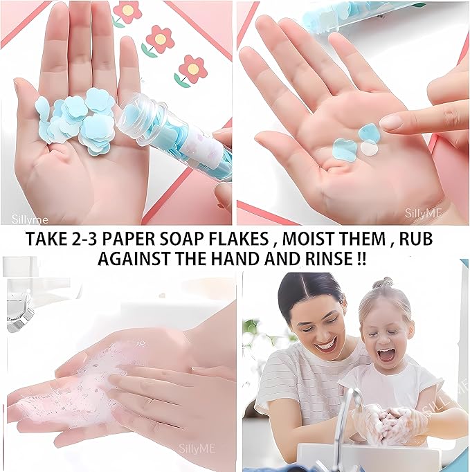 Disposable Flower Paper Soap (Pack of 2)