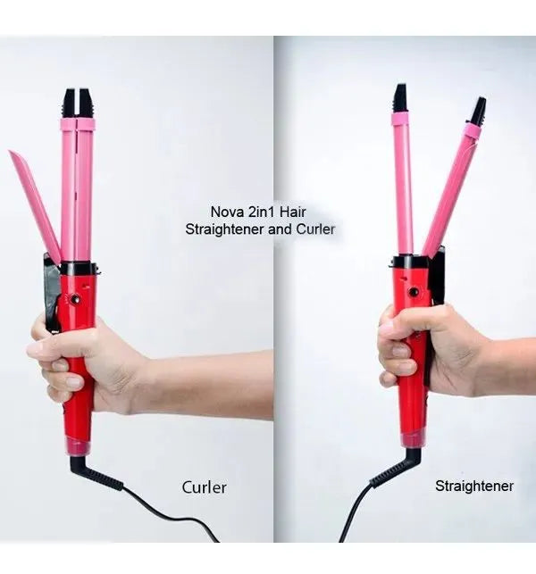 2-in-1 Hair Straightener And Curler