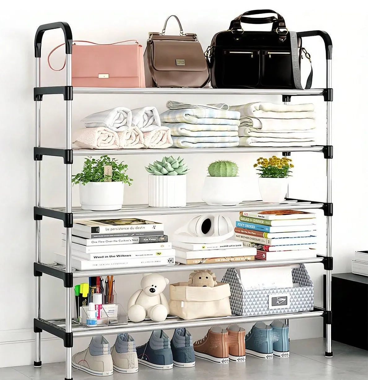5 Layer Stainless Steel Shoe Rack