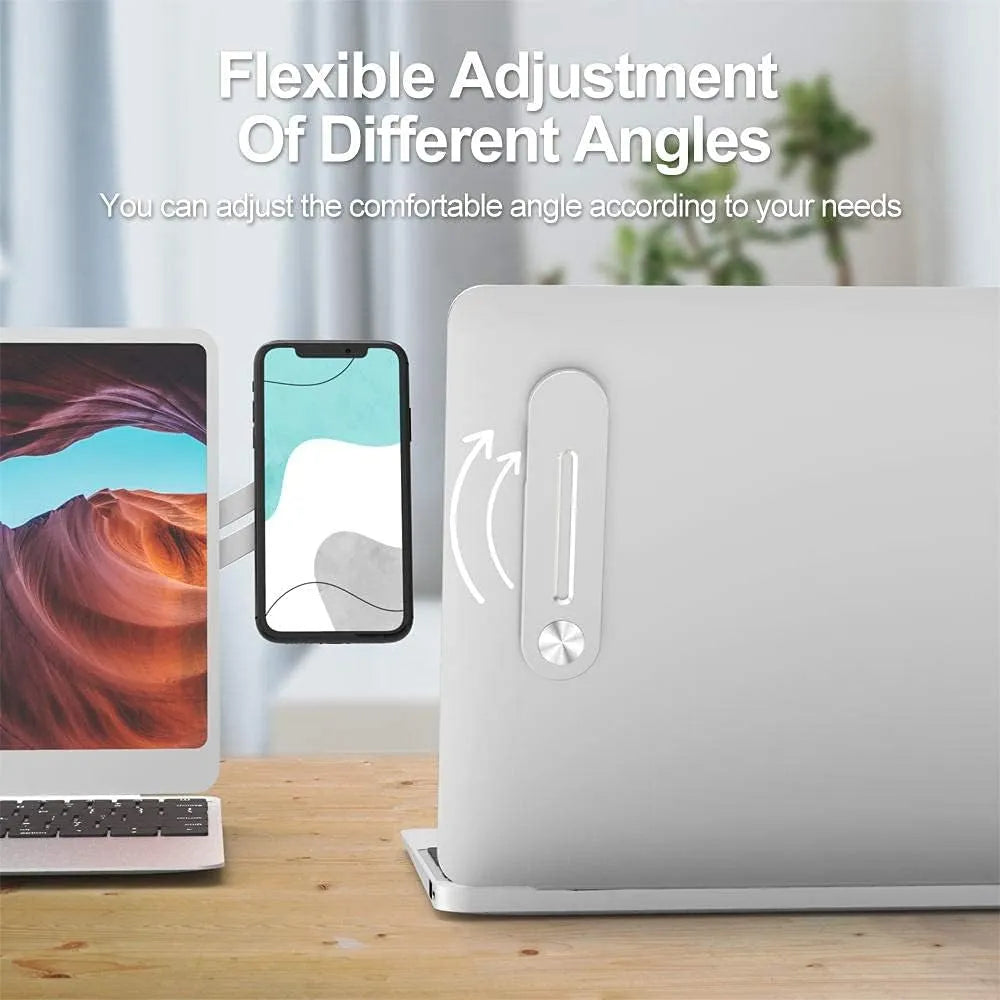 Magnetic Foldable Laptop Side Phone Holder