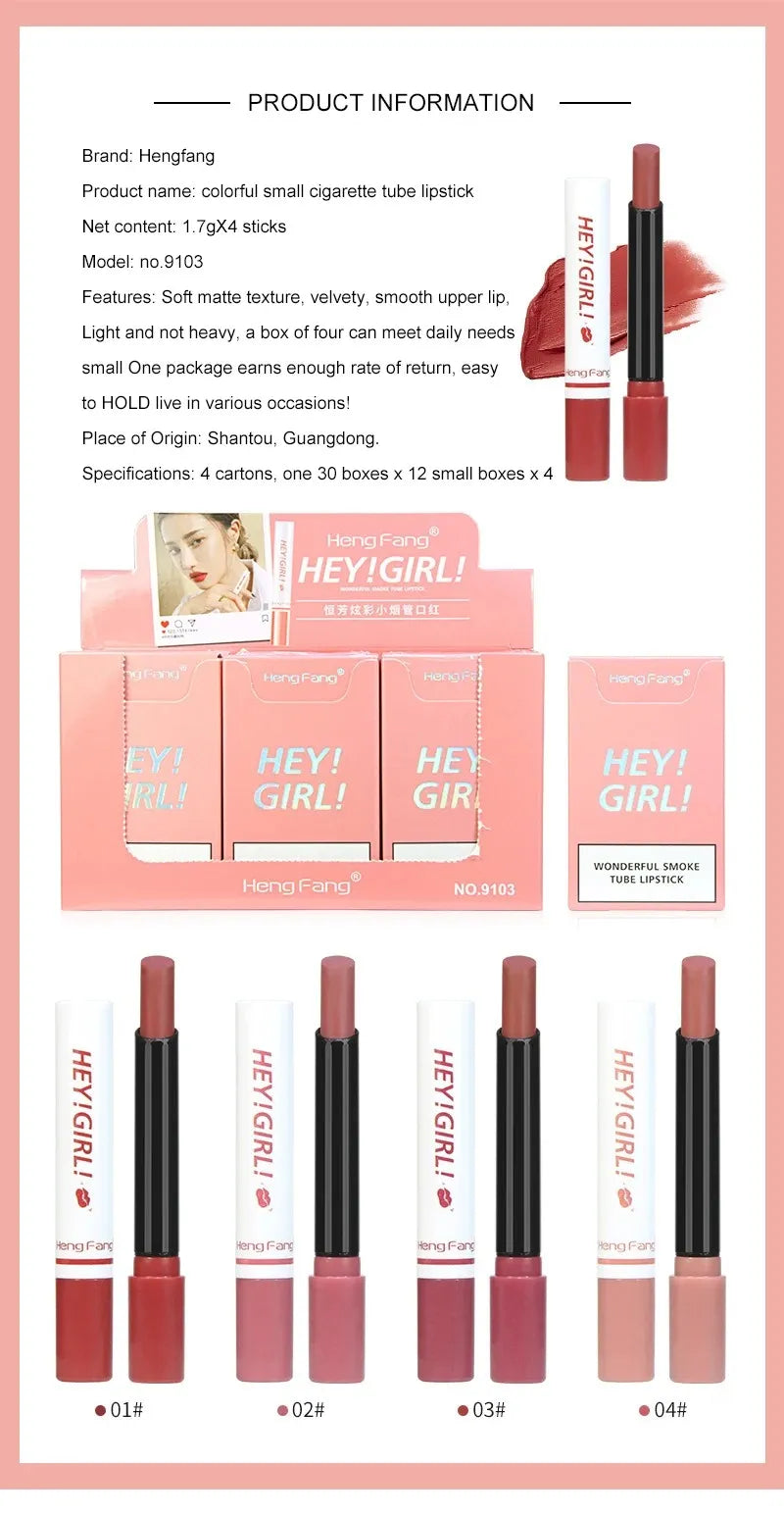 Pack of 4 Lipsticks Matte