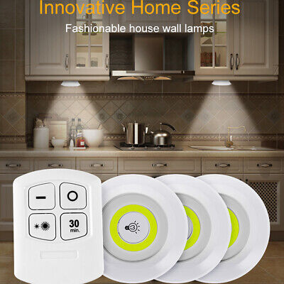 3 piece tap led light with remote