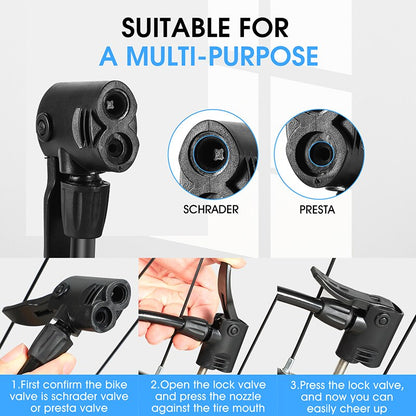 Manual Portable Tire floor pump