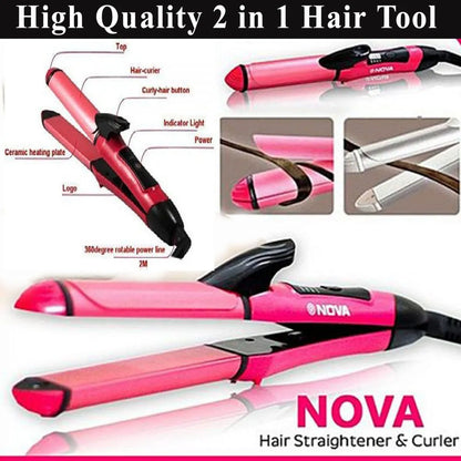 2-in-1 Hair Straightener And Curler