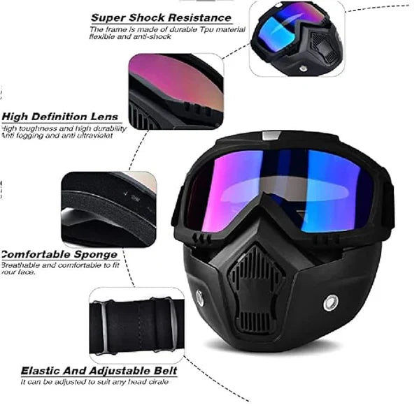 Detachable Bike face Mask