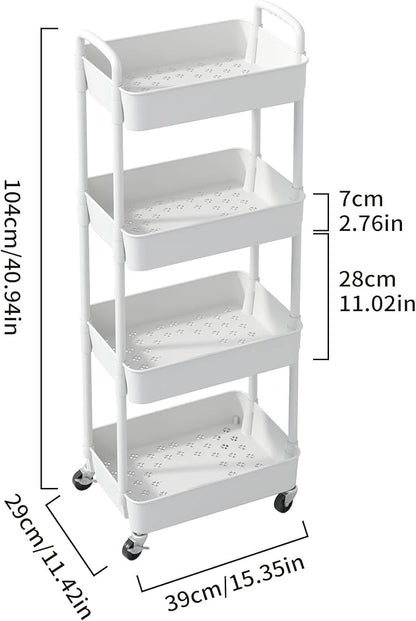 4 layer Storage Trolly Rack