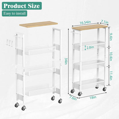 4 Tier Slim Trolly