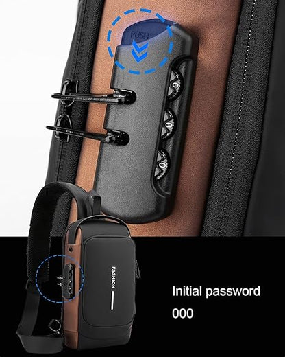 Anti-theft Cross Body Bag with USB Charging Port