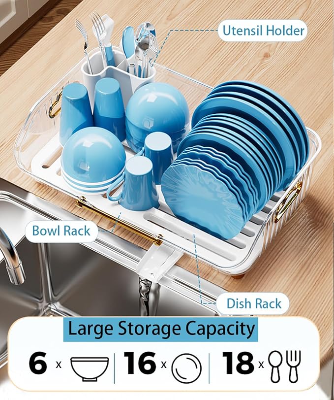 Acrylic Luxury Dish Drain Rack