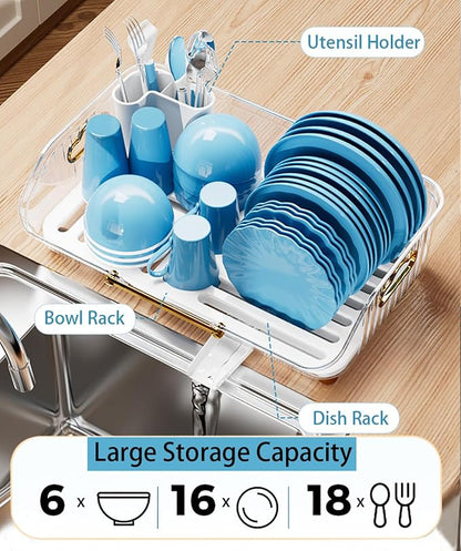 Acrylic Luxury Dish Drain Rack
