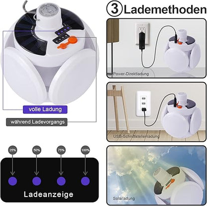4 in 1 Solar Hanging LED Bulb