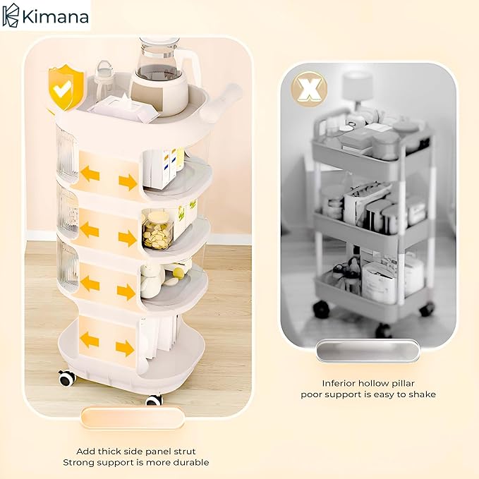 Multi Tier Rolling Storage Rack Baby Care