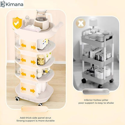 Multi Tier Rolling Storage Rack Baby Care