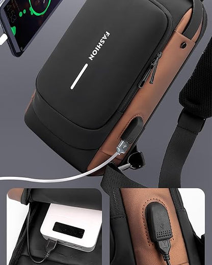 Anti-theft Cross Body Bag with USB Charging Port