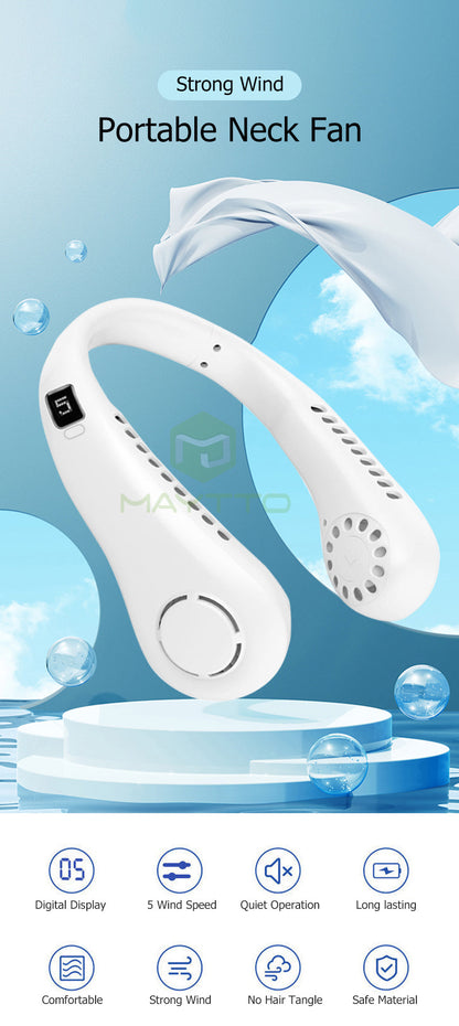 Portable Rechargeable Neck Fan