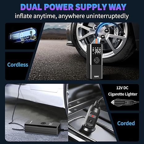 3in1 Chargeable car air compressor/flash/power bank