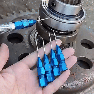 Grease GUN Needle Tip OF The Mouth