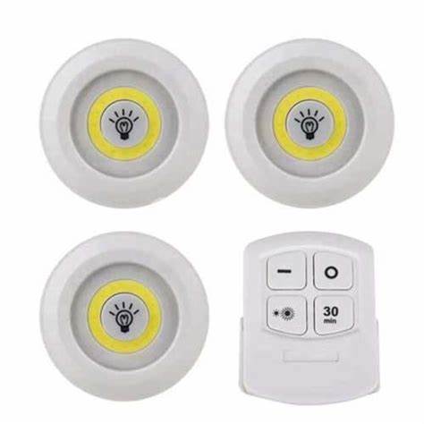 3 piece tap led light with remote