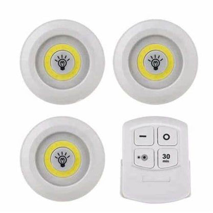 3 piece tap led light with remote