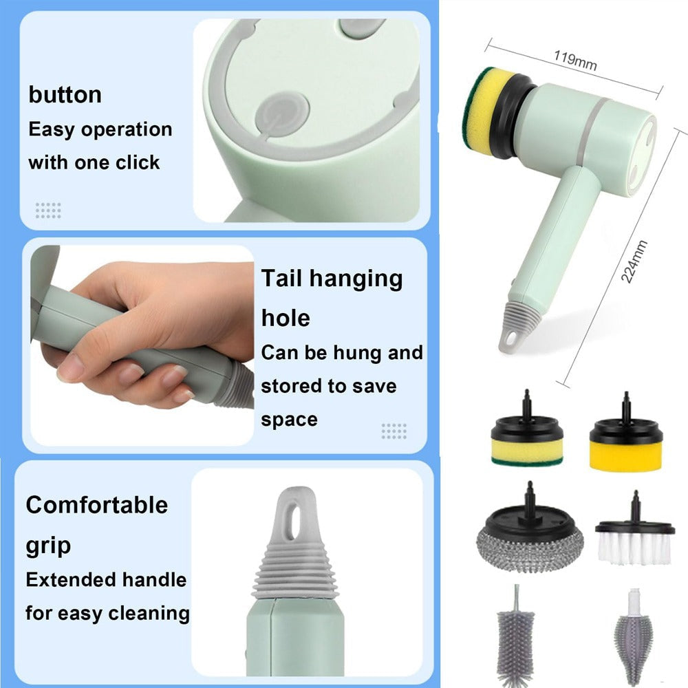 Cleaning Brush | Fast cleaning | Handheld | Electric | USB-powered