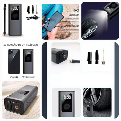 3in1 Chargeable car air compressor/flash/power bank