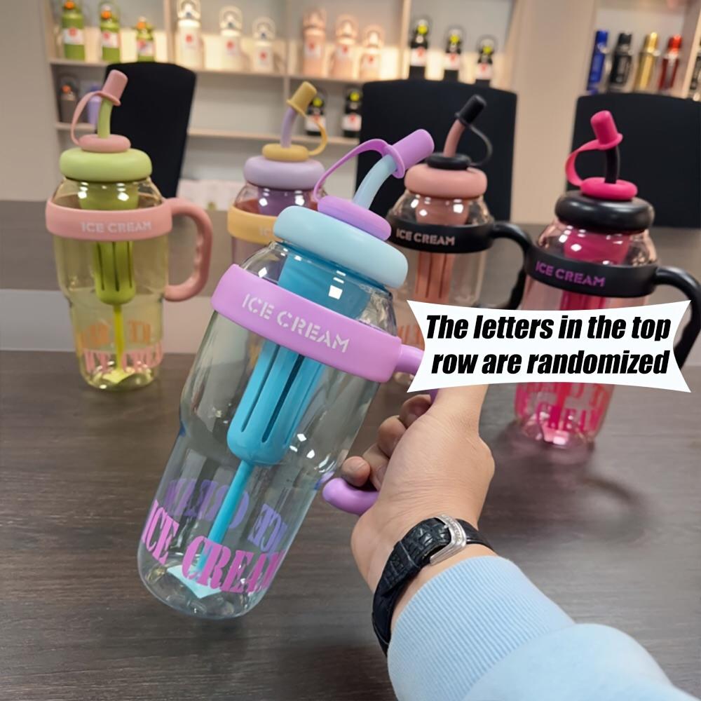 Water Bottle Large Capacity  With Handle And Straw