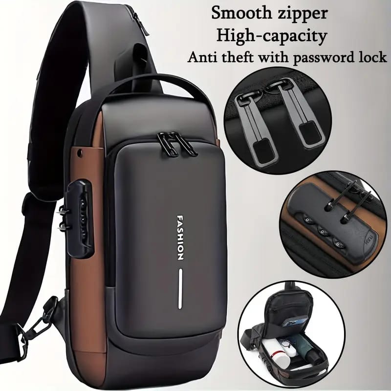 Anti-theft Cross Body Bag with USB Charging Port