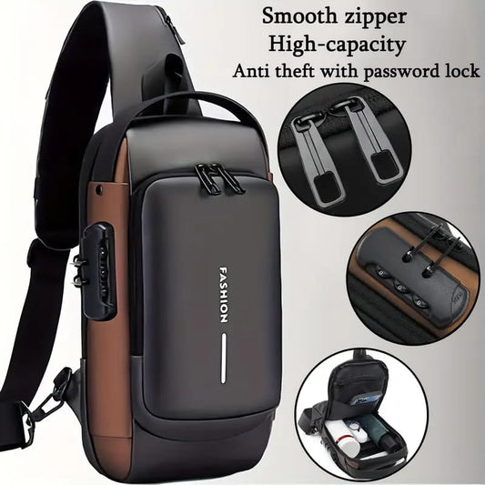 Anti-theft Cross Body Bag with USB Charging Port