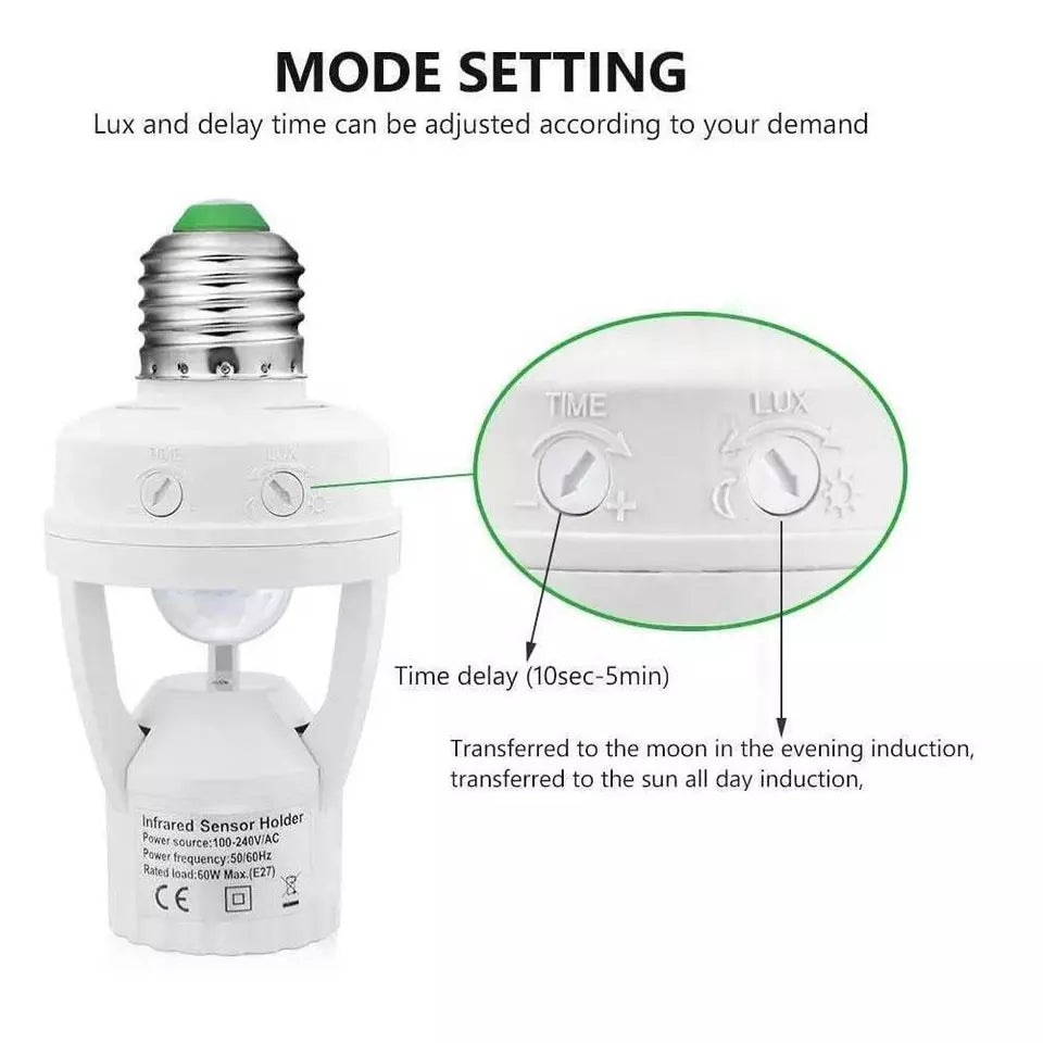 Bulb Holder with Sensor Motion