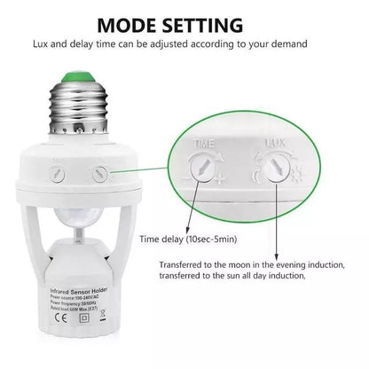 Bulb Holder with Sensor Motion
